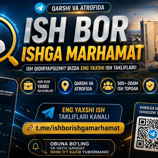 Bo‘sh ish o‘rinlari (Ish bor) Qarshi Qashqadaryo